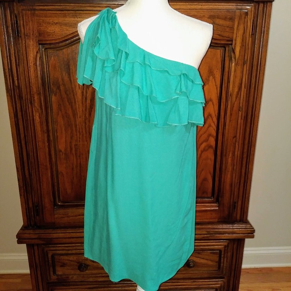 Francesca’s One Shoulder Ruffle Top Dress - Picture 5 of 7